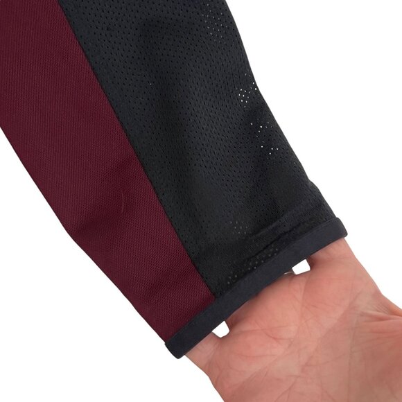 Under Armour Fitted Performance Jacket Full Zip Large Burgundy Mesh Sleeves - Picture 8 of 15